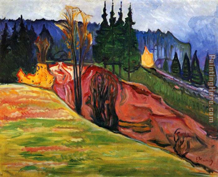 From Thuringewald painting - Edvard Munch From Thuringewald art painting